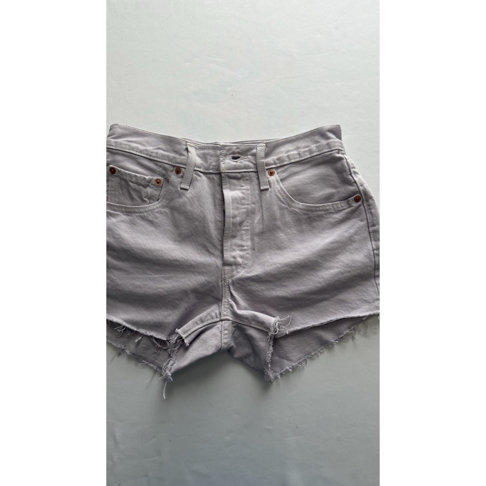 Levi's 501 Women's Denim Jean Shorts Size 26 3 Inch Inseam 8 Inch Rise Button Up